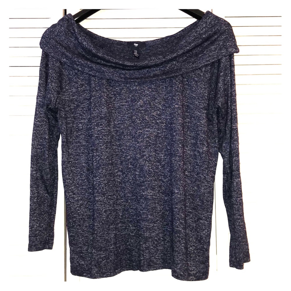 Blue Cowl Neck Sweater